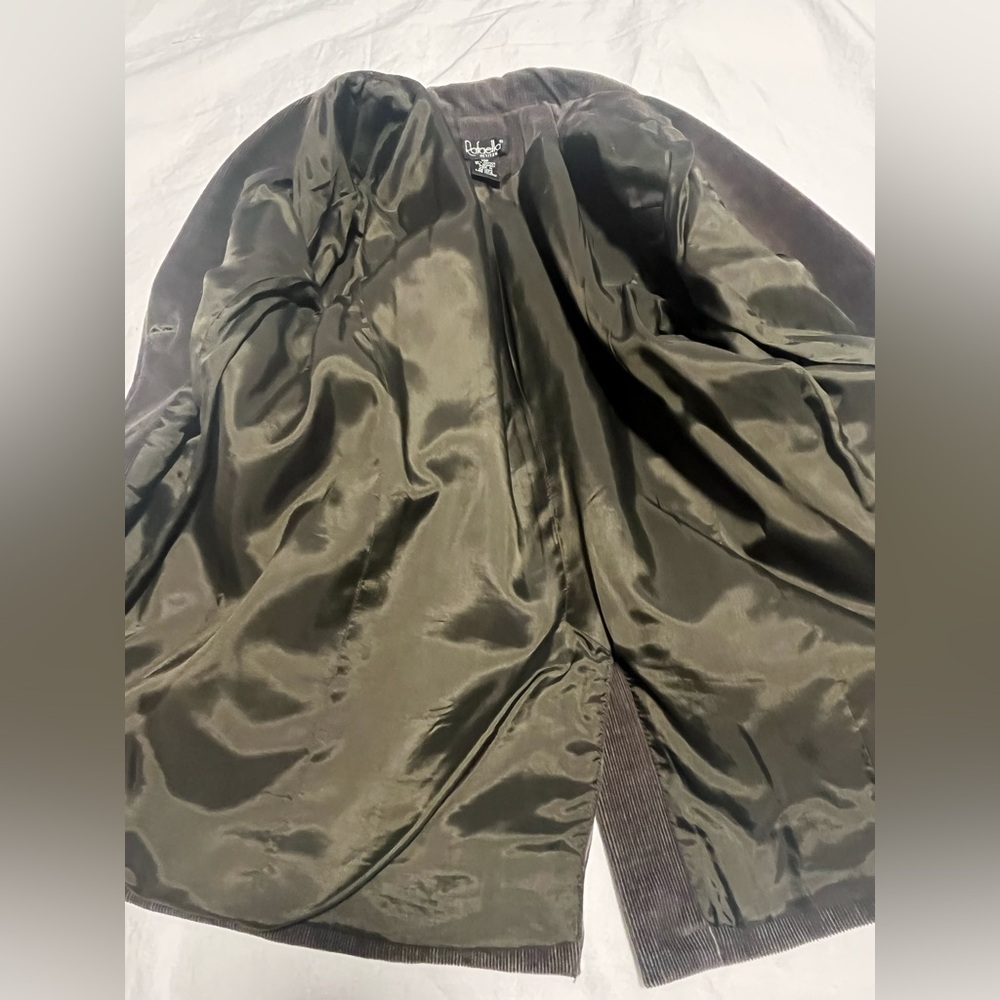 Rafaella Petites Women’s Dark Olive Green 2 BF  LS Corduroy Jacket Size 10P - Picture 8 of 13